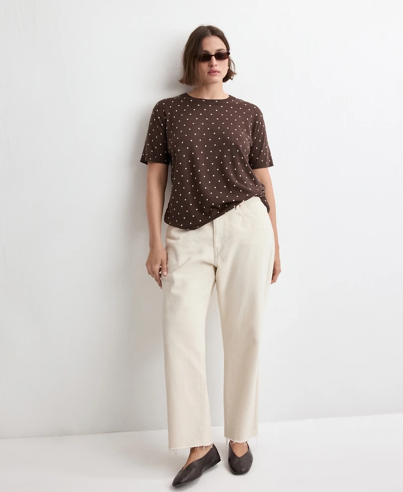 Mango Women's Polka-Dot Knitted Sweater