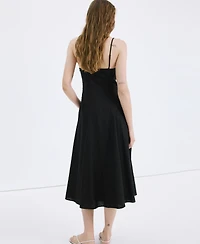 Mango Women's A-Line Linen Dress