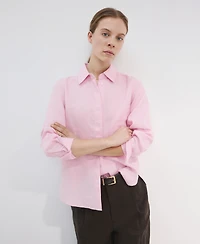 Mango Women's Straight Linen Shirt
