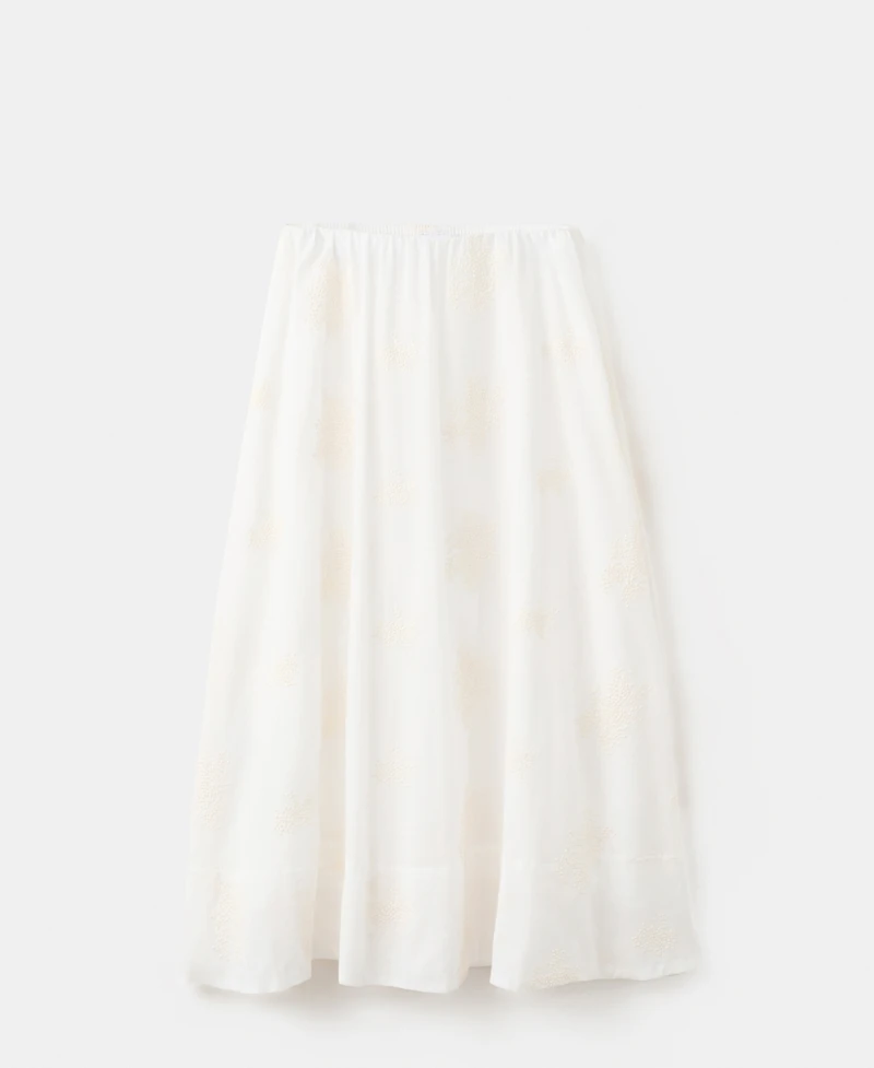 Mango Women's Embroidered Details Cotton Skirt
