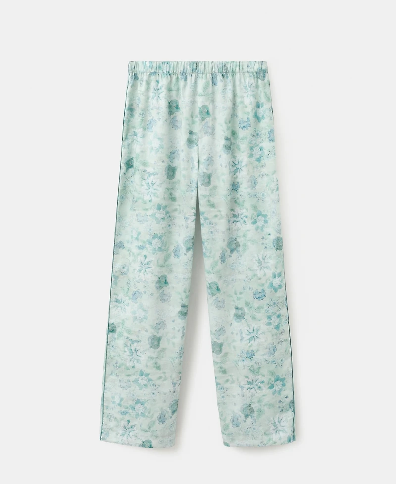 Mango Women's Piping Detail Printed Trousers