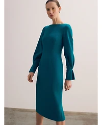 The Fold Women's Aubrey Sculpt Crepe Dress