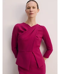 The Fold Women's Alina Peplum Midi Dress