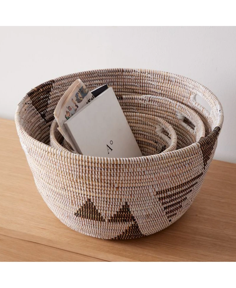 Mbare, Oval Storage Basket Graphic Print - Set of 3