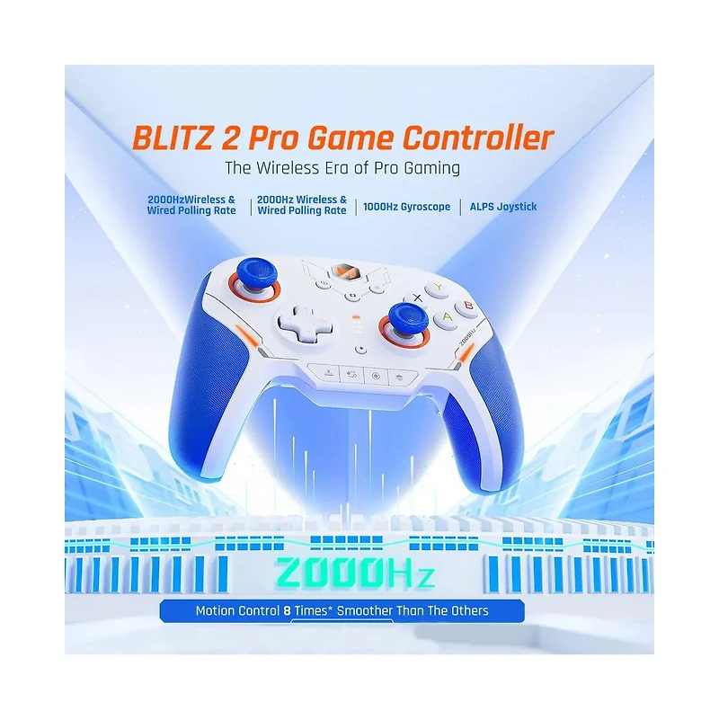 Bigbig Won Blitz 2 Bluetooth Wireless Controller with Tmr Joystick for Switch, Pc, Android and iOS
