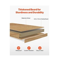 Sugift 1 Tier Wood Desktop Bookshelf Office Organizer