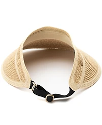 Vince Camuto Rollup Tweed Straw Visor Hat