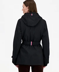 Tommy Hilfiger Women's Hooded Belted Softshell Coat, Created for Macy's