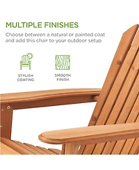 Best Choice Products Folding Adirondack Chair Outdoor