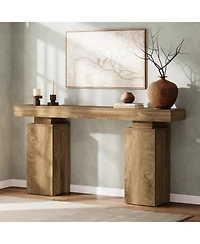 Tribesigns 63-Inch Long Console Table, Farmhouse Entryway Table Behind Couch, Accent Furniture for Living Room, Entrance