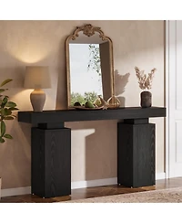 Tribesigns 63-Inch Long Console Table, Farmhouse Entryway Table Behind Couch, Accent Furniture for Living Room, Entrance