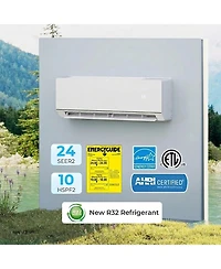Vebreda Energy Star Certified 12000 Btu 24 Seer2 115V Mini Split Heat Pump Heating