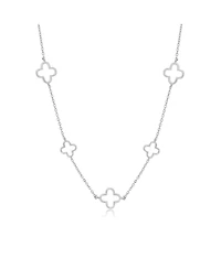 The Lovery Alternating Open Clover Necklace