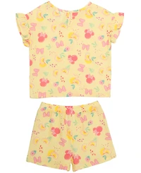 Disney Girls' 2T-6X Minnie Mouse T-Shirt and Shorts, 2-Piece Set