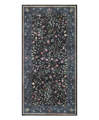 Hunter Eleanor Washable Non Slip Printed Chenille Accent Rug