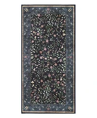 Hunter Eleanor Washable Non Slip Printed Chenille Accent Rug