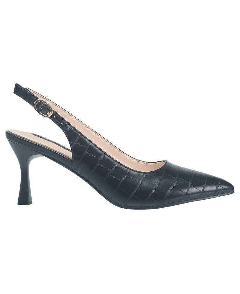 French Connection Womens Brenna Croco Heel