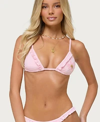 Edikted Women's Avah Ruffle Triangle Bikini Top