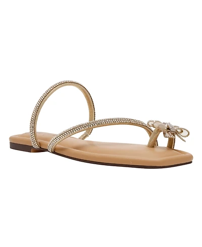 Wild Pair Women's Eliana Rhinestone Bow Flat Sandals, Macy's Exclusive