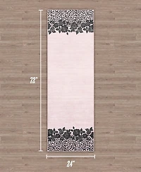 Juicy Couture Lacey Leopard Finely Soft Washable Runner Rug, 24" x 72"