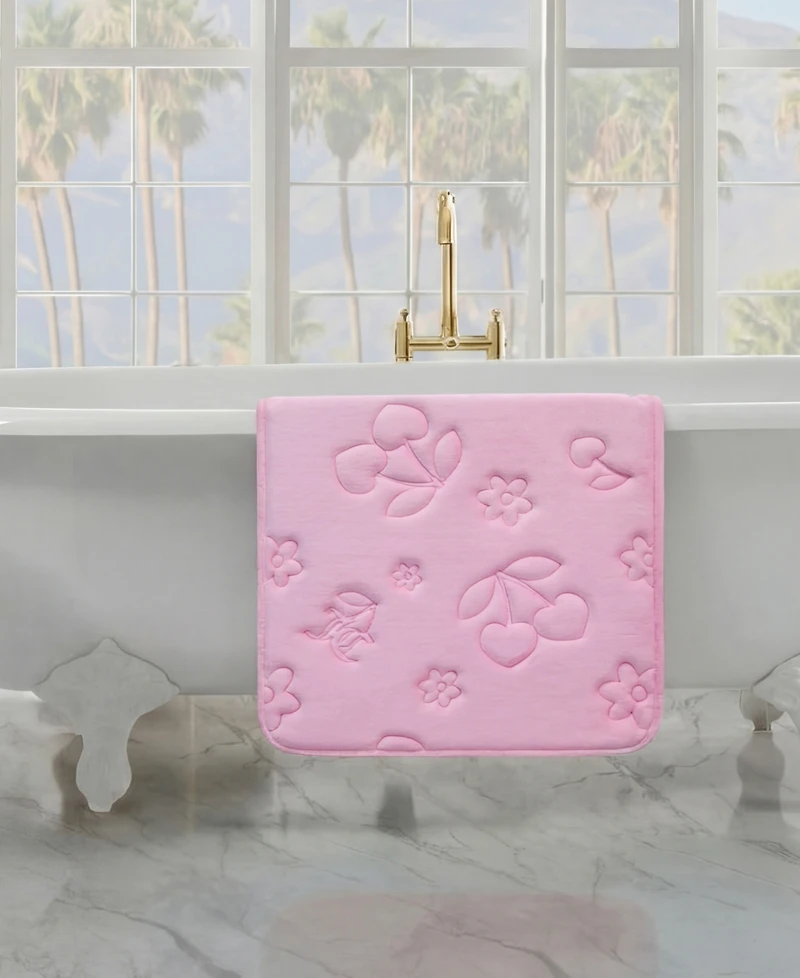 Juicy Couture Cherry Bling Quilted Memory Foam Bath Mat, 20" x 32"