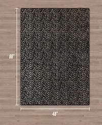 Juicy Couture Metallic Leopard Foil Print Rug, 72" x 48"