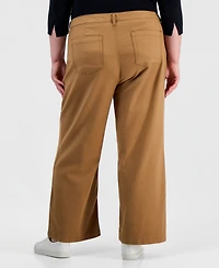 Style & Co Plus High-Rise Dobby Wide-Leg Pants, Macy's Exclusive