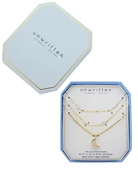 Unwritten Cubic Zirconia Moon Shaker Pendant Trio Necklace Set