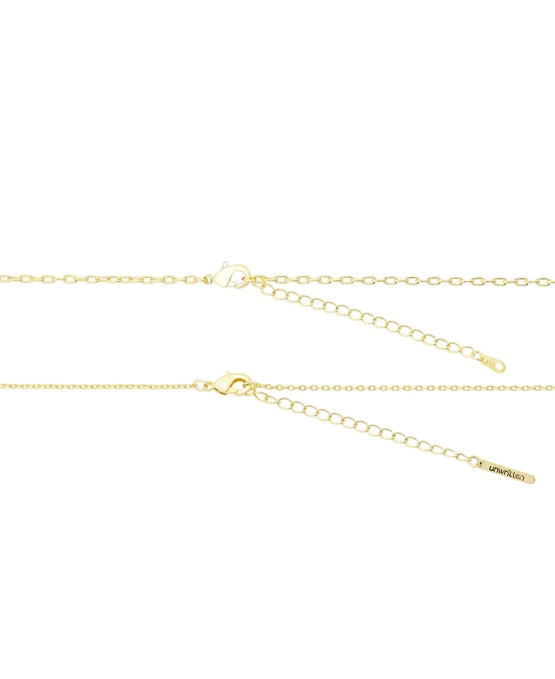 Unwritten Cubic Zirconia Cherry Pendant and Tennis Layer Necklace Set
