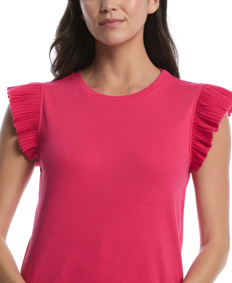 Rafaella Petite Ruffle Cap-Sleeve Top