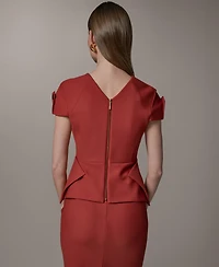 Donna Karan New York Women's Crewneck Peplum Top