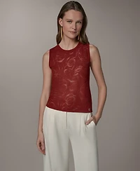 Donna Karan New York Women's Sleeveless Sheer Sweater