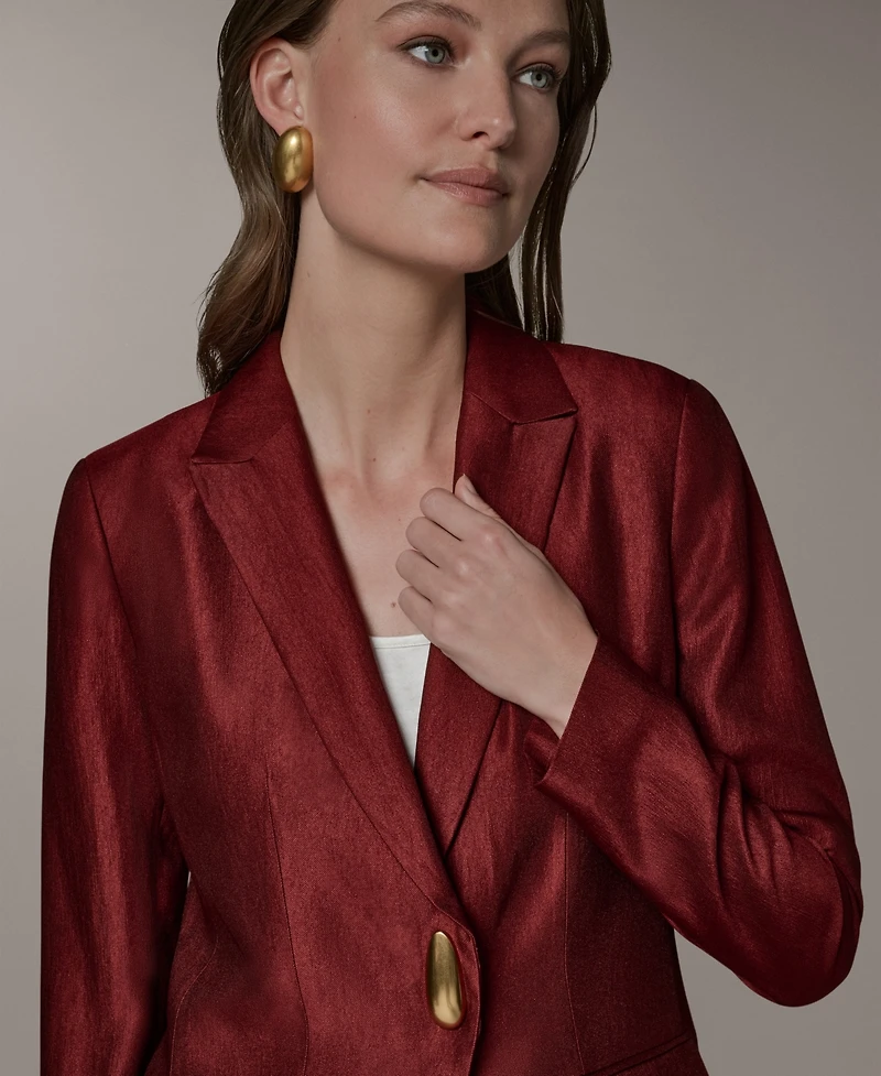 Donna Karan New York Women's One-Button Novelty Blazer