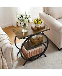 Tribesigns 3-Tier Industrial End Table, Side Table for Living Room, Small Rectangle Nightstand