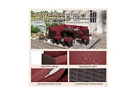 Aecojoy 7 Pieces Outdoor Wicker Rattan Furniture Set