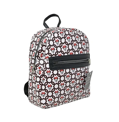 Disney Minnie Mouse All Over Print 10" Mini Deluxe Backpack with 1 Front pocket