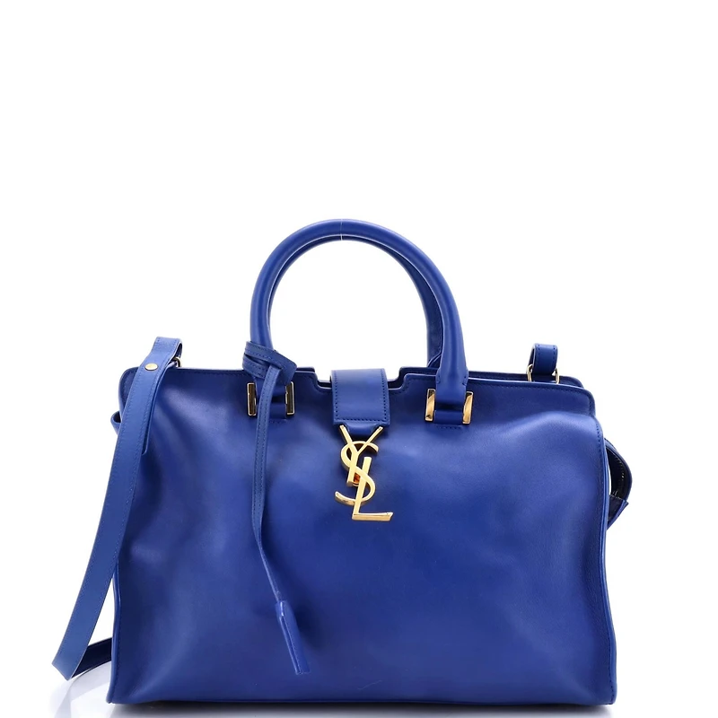 Pre-Owned Saint Laurent Small Monogram Cabas Leather