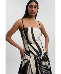 Karen Millen Women's Floral Jacquard Maxi Prom Dress