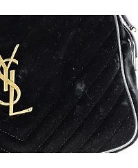 Pre-Owned Saint Laurent Small Lou Camera Bag Matelasse Chevron Velvet