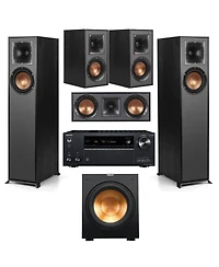 Klipsch Reference R-610F 5.1 Home Theater System,with Yamaha Rx-V4A 5.2-Channel Av Receiver with 8K Hdmi and MusicCast