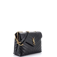 Pre-Owned Saint Laurent Medium Loulou Shoulder Bag Matelasse Chevron Leather