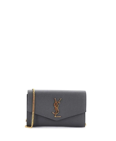 Pre-Owned Saint Laurent Uptown Chain Wallet Leather
