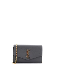 Pre-Owned Saint Laurent Uptown Chain Wallet Leather