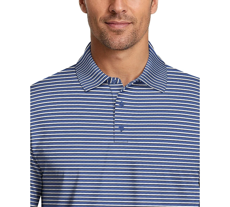 Pga Tour Men's Feeder Stripe Golf Polo Shirt