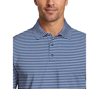 Pga Tour Men's Feeder Stripe Golf Polo Shirt