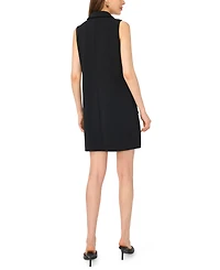 Msk Women's Sleeveless Grommet Pocket Shift Dress