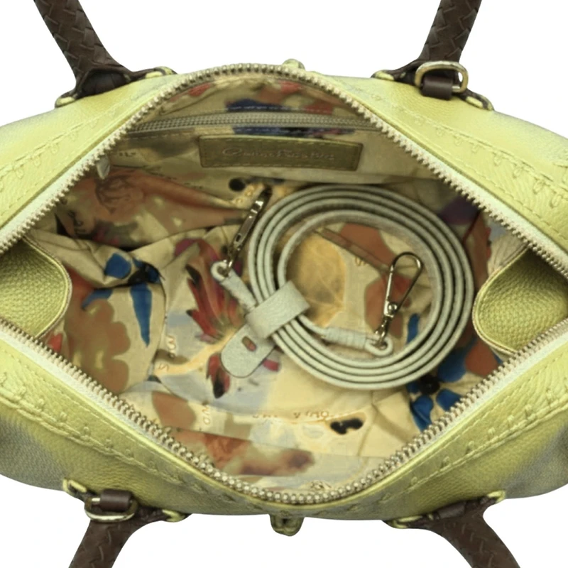 Carlos Falchi Mini Barrel Leather Bag