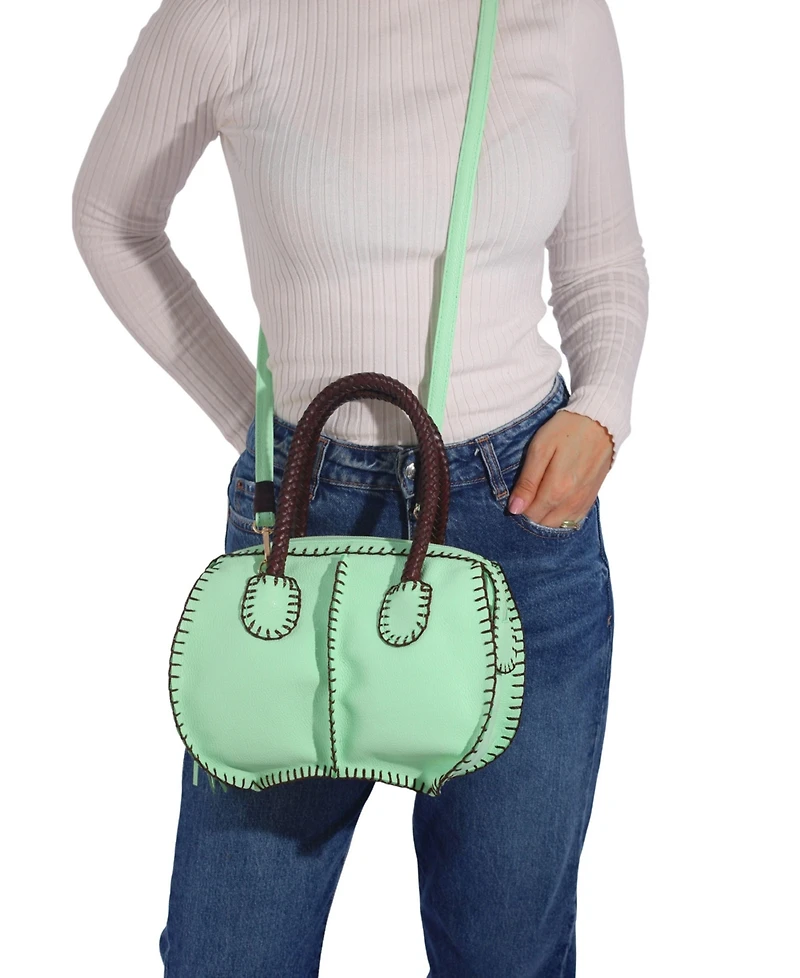 Carlos Falchi Mini Barrel Top Grain Leather Bag