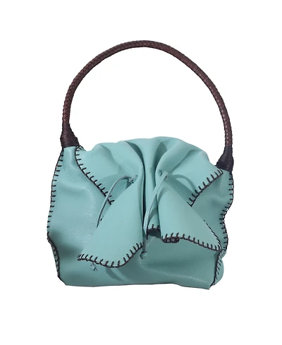 Carlos Falchi Shoulder Butterfly Top Grain Leather Bag