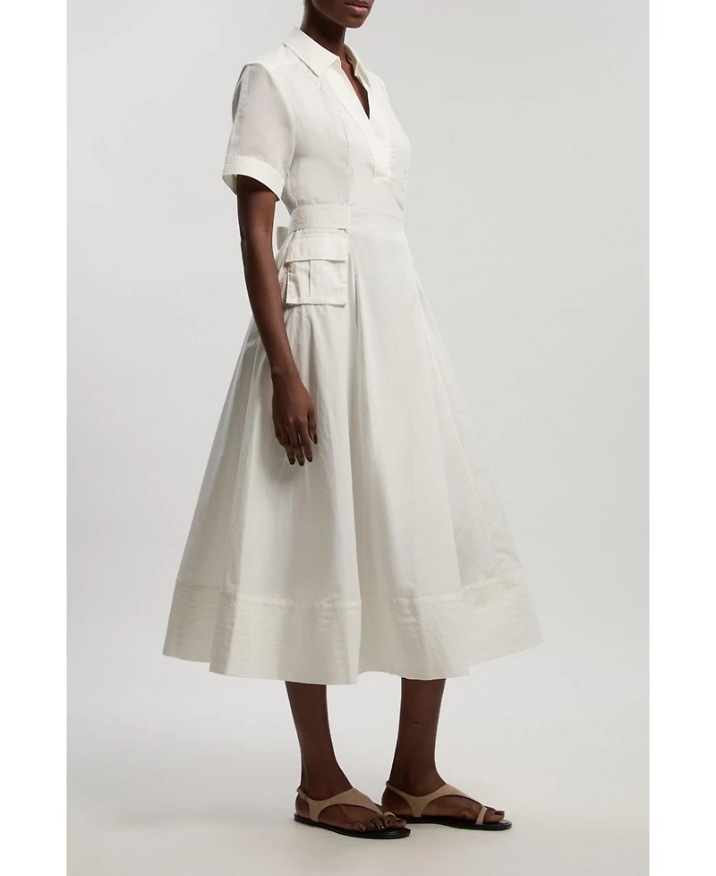 Karen Millen Women's Utility Short Sleeve Midi Dress